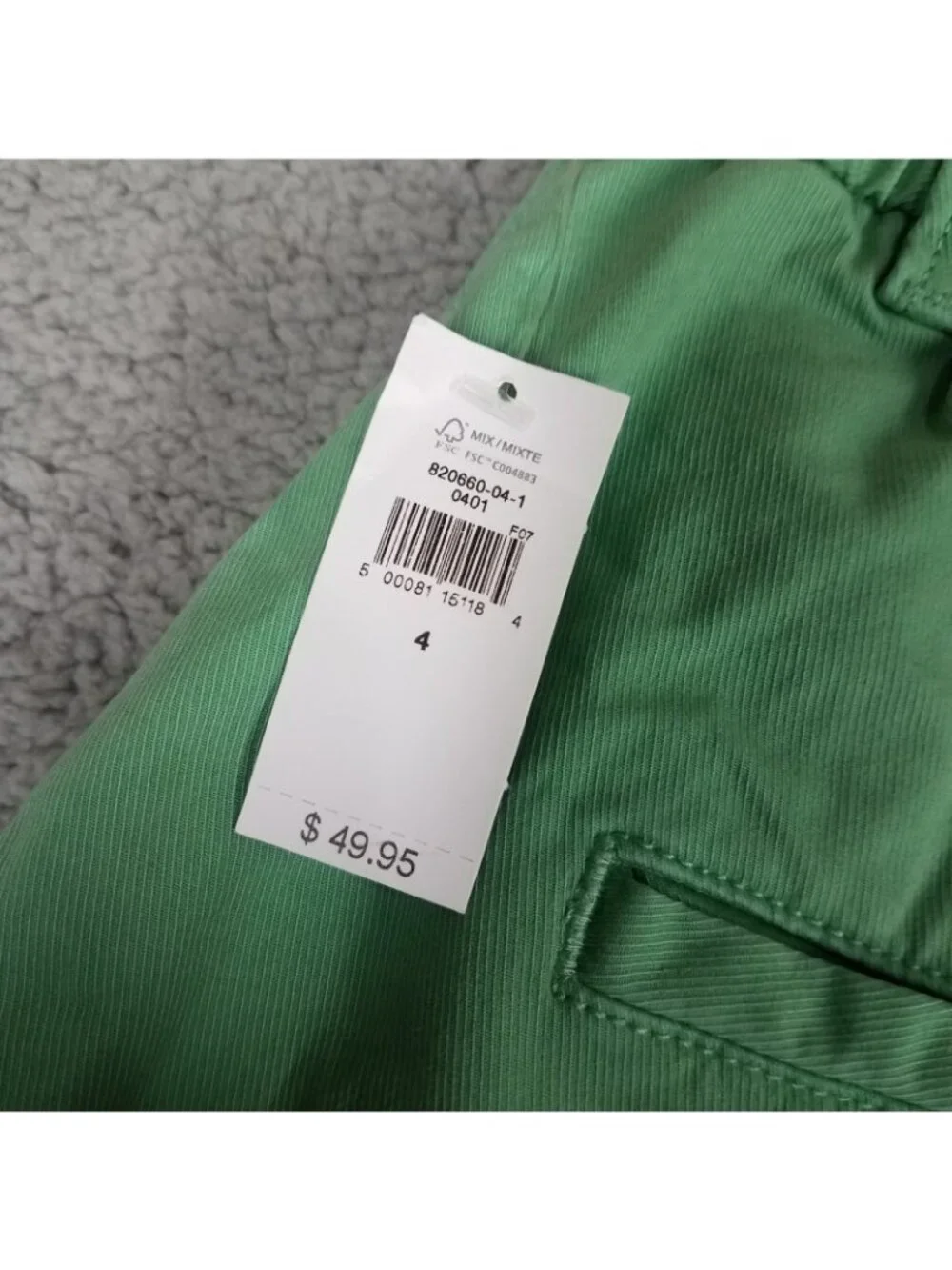 NEW GAP Chino Shorts Women's 4 Khaki Green Pleated Elastic Waist Casual Comfort